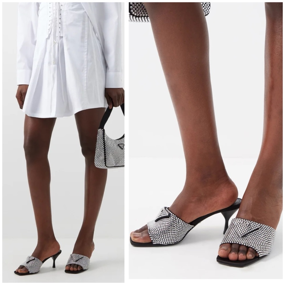 New Prada Crystal embellished mule 37 $1,695 - Picture 4 of 15